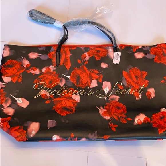 Victoria's Secret 2020 Limited Edition Red and Black Plaid Roses Bag Tote  iuu.org.tr